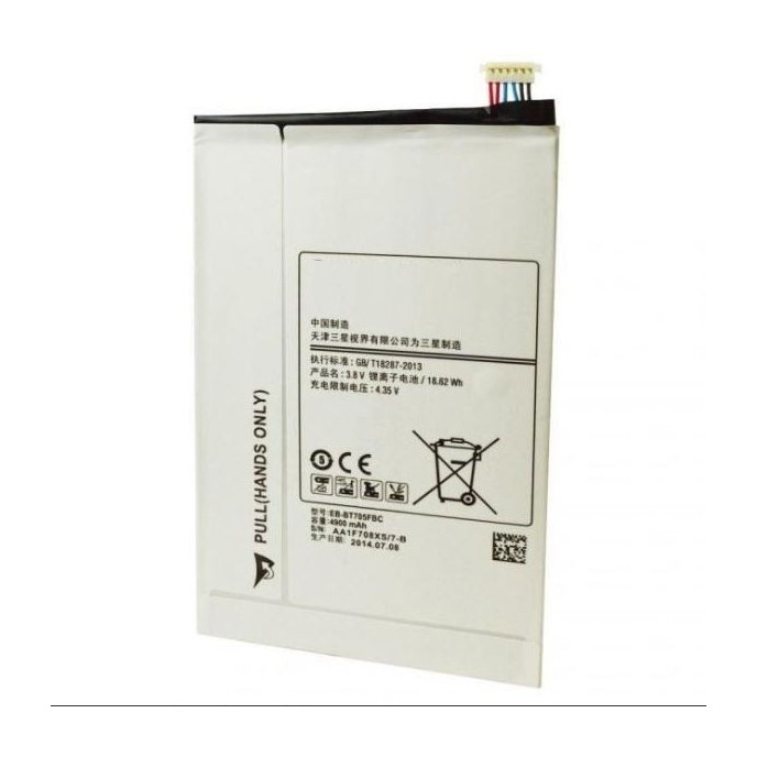 Bateria Samsung T700 Galaxy Tab S 8.4 EB-BT705FBC T705 Galaxy Tab S 8.4 LTE de 4900 mha