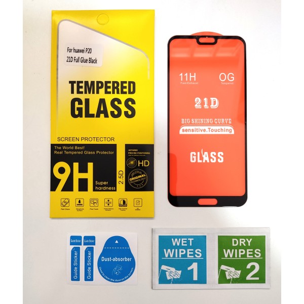 Cristal templado 3D 5D Huawei P20 protector pantalla 21D