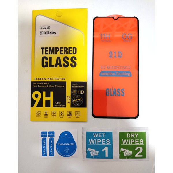 Cristal templado 3D 5D Samsung Galaxy M12 protector pantalla 21D