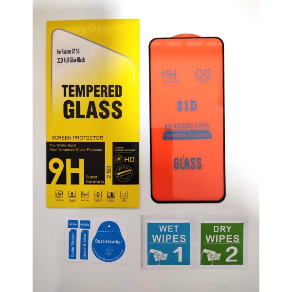 Cristal templado 3D 5D Oppo Realme GT 5G protector pantalla 21D