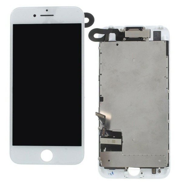 Pantalla iPhone 7 FULL SET BLANCA (con componentes) (incluye Botón Home + Altavoz + Cámara frontal)  (LCD + táctil) 