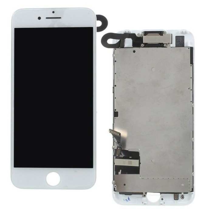 Pantalla iPhone 7 PLUS FULL SET BLANCA (con componentes) (incluye Botón Home + Altavoz + Cámara frontal)  (LCD + táctil) 