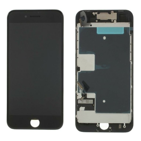 Pantalla iPhone 8 PLUS FULL SET NEGRA con componentes (incluye Botón Home + Altavoz + Cámara frontal)  (LCD + táctil) 