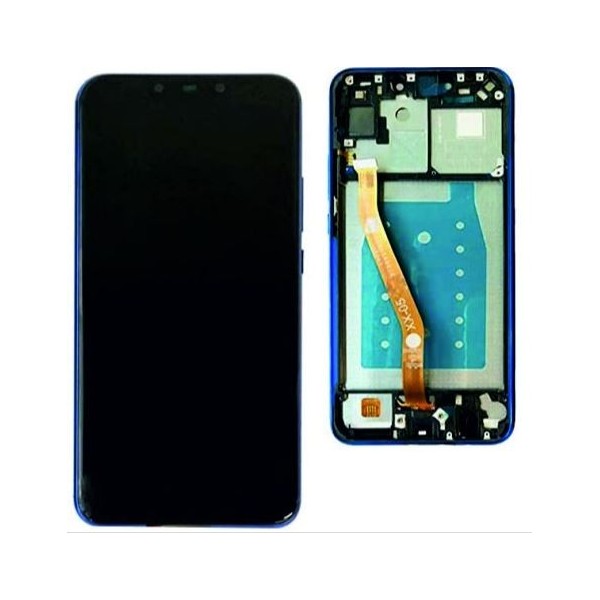 Pantalla con MARCO Huawei Mate 20 LITE AZUL PREMIUM  SNE-LX1 SNE-LX2 SNE-LX3 (LCD/display + digitalizador/táctil)