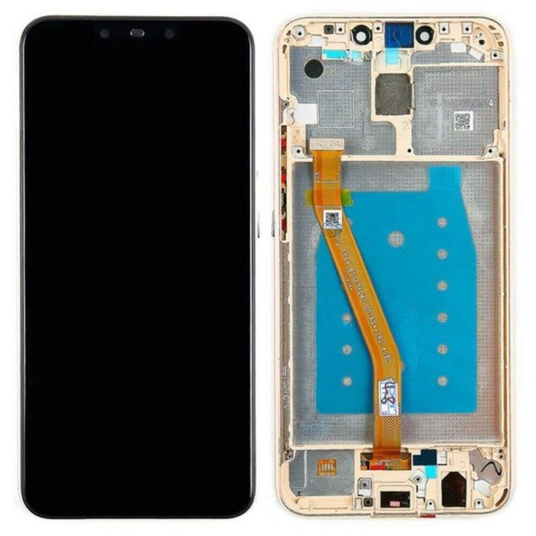 Pantalla con MARCO Huawei Mate 20 LITE DORADO PREMIUM  SNE-LX1 SNE-LX2 SNE-LX3 (LCD/display + digitalizador/táctil)