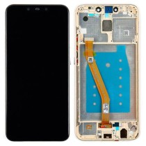 Pantalla con MARCO Huawei Mate 20 LITE DORADO PREMIUM  SNE-LX1 SNE-LX2 SNE-LX3 (LCD/display + digitalizador/táctil)