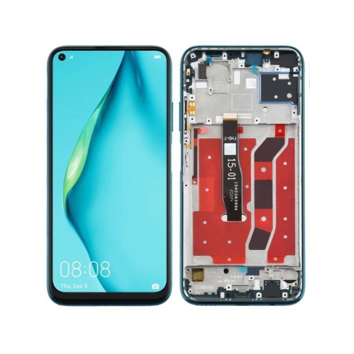 Pantalla con MARCO Huawei P40 LITE Nova 6SE VERDE calidad PREMIUM (LCD/display + digitalizador/táctil)