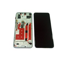 Pantalla con MARCO Huawei P40 Lite 5G Nova 7SE Nova 7i PLATA PREMIUM (LCD/display + digitalizador/táctil)
