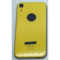 Carcasa chasis Tapa Trasera iPhone XR AMARILLA calidad PREMIUM logo