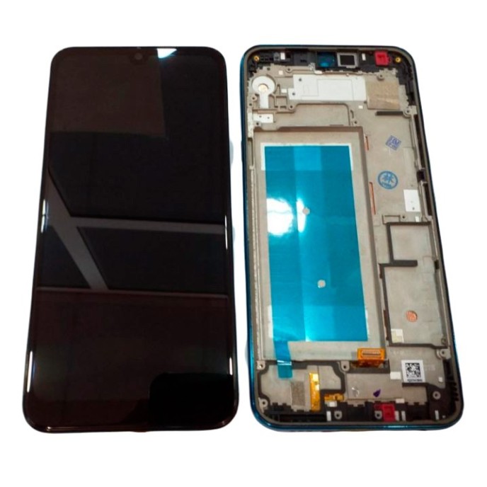 Pantalla con MARCO AZUL LG K50 2019 X520 Q60 X525 DUAL SIM PREMIUM (LCD/display + digitalizador/táctil)