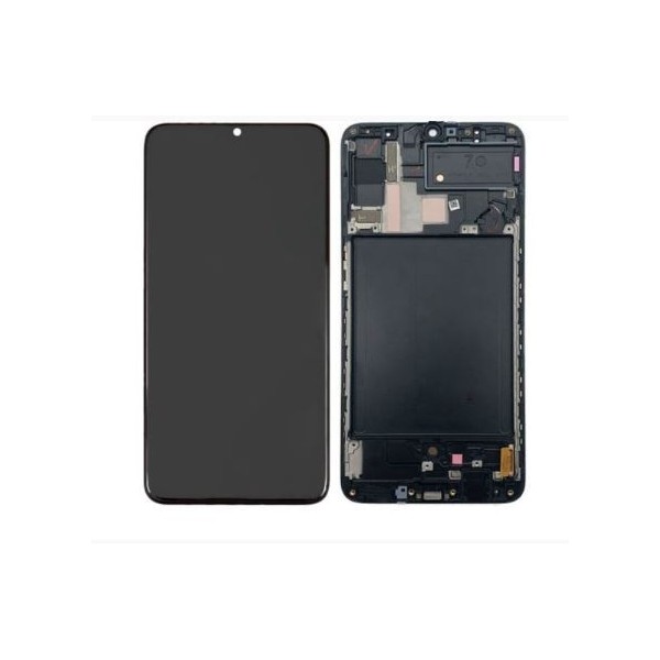 Pantalla OLED con MARCO Samsung A70 2019 SM-A705 SMALL GLASS (LCD/display + digitalizador/táctil)