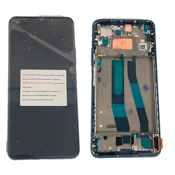 Pantalla Xiaomi con MARCO Azul Mi 11 Lite 4G M2101K9AG Mi 11 Lite 5G M2101K9G PREMIUM (LCD/display + digitalizador/táctil)