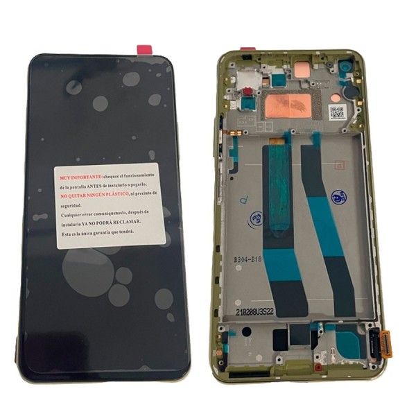 Pantalla Xiaomi con MARCO Amarillo Mi 11 Lite 4G M2101K9AG Mi 11 Lite 5G M2101K9G PREMIUM (LCD/display + digitalizador/táctil)