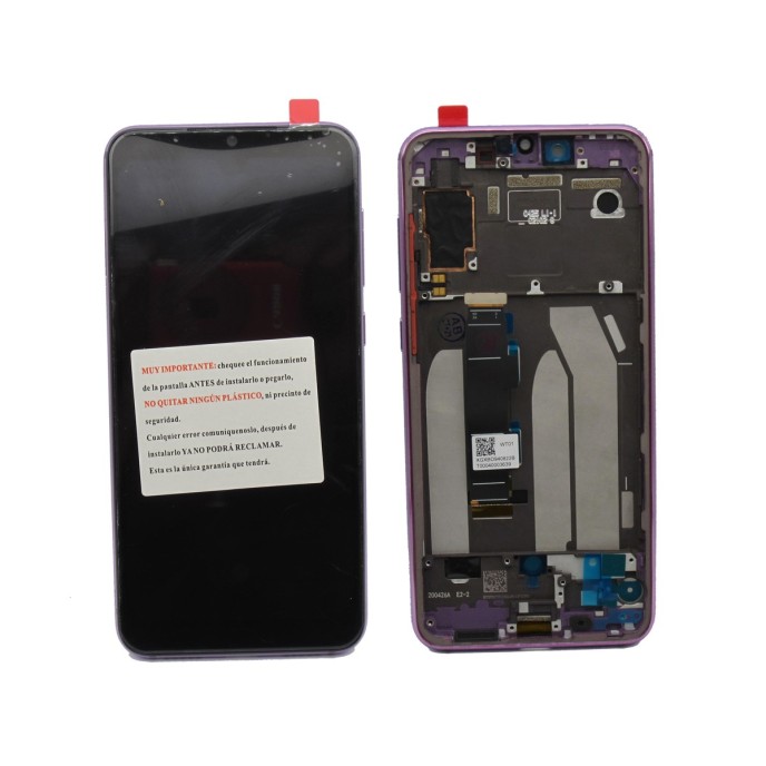 Pantalla Xiaomi Mi 9 SE mi9 se mi 9se OLED small glass con MARCO VIOLETA (LCD/display + digitalizador/táctil) 
