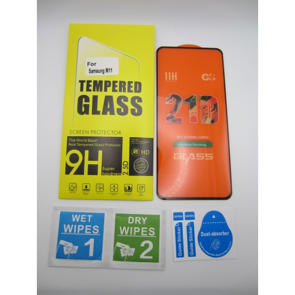 Cristal templado 3D 5D Samsung Galaxy M11 protector pantalla 21D