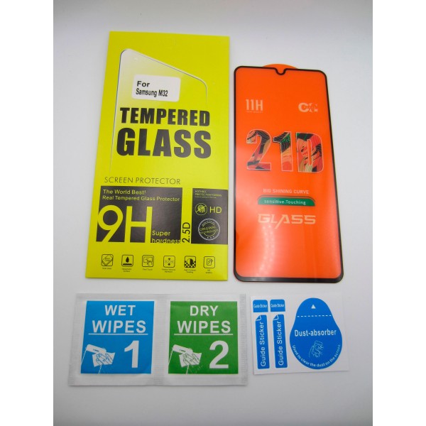 Cristal templado 3D 5D Samsung Galaxy M32 protector pantalla 21D