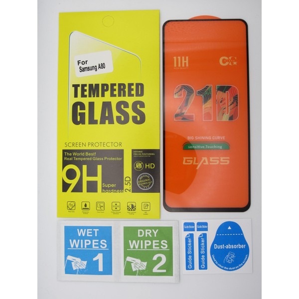 Cristal templado 3D 5D Samsung A80 protector pantalla 21D