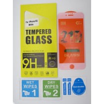 Cristal templado 3D 5D iPhone 6G Blanco protector pantalla 21D