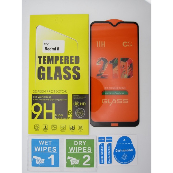 Cristal templado 3D 5D Xiaomi Redmi 8 protector pantalla 21D