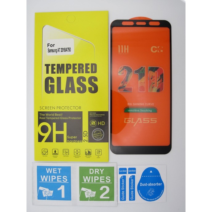 Cristal templado 3D 5D Samsung A7 2018 / A750 protector pantalla 21D