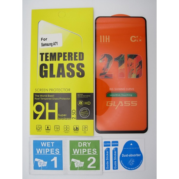 Cristal templado 3D 5D Samsung A71 protector pantalla 21D