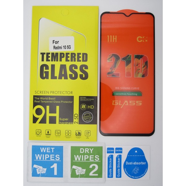 Cristal templado 3D 5D Xiaomi Redmi 10 5G protector pantalla 21D