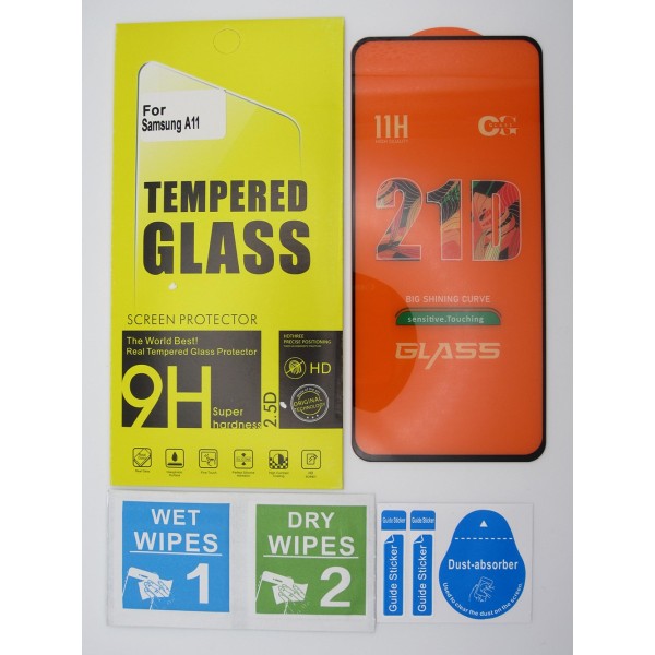 Cristal templado 3D 5D Samsung Galaxy A11 protector pantalla 21D