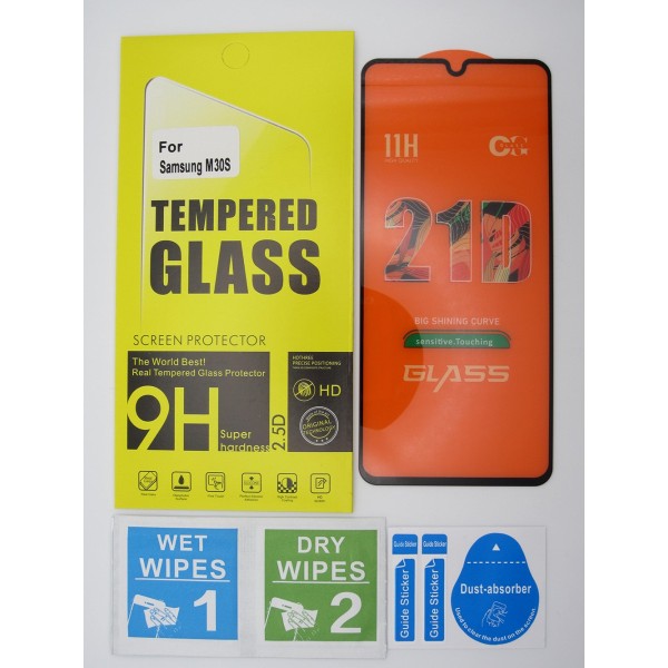 Cristal templado 3D 5D Samsung Galaxy M30S protector pantalla 21D
