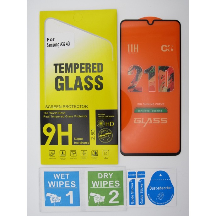 Cristal templado 3D 5D Samsung Galaxy A32 4G protector pantalla 21D