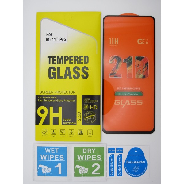 Cristal templado 3D 5D Xiaomi Redmi Note 11T Pro protector pantalla 21D