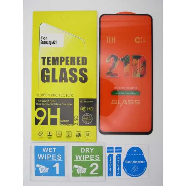 Cristal templado 3D 5D Samsung A21 protector pantalla 21D
