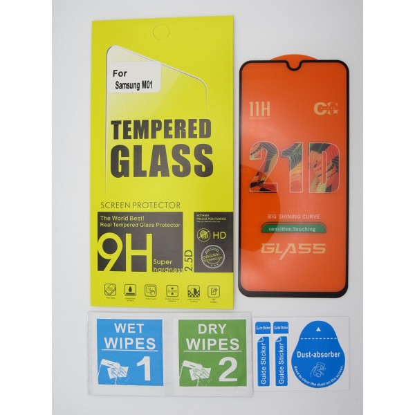 Cristal templado 3D 5D Samsung M01 protector pantalla 21D