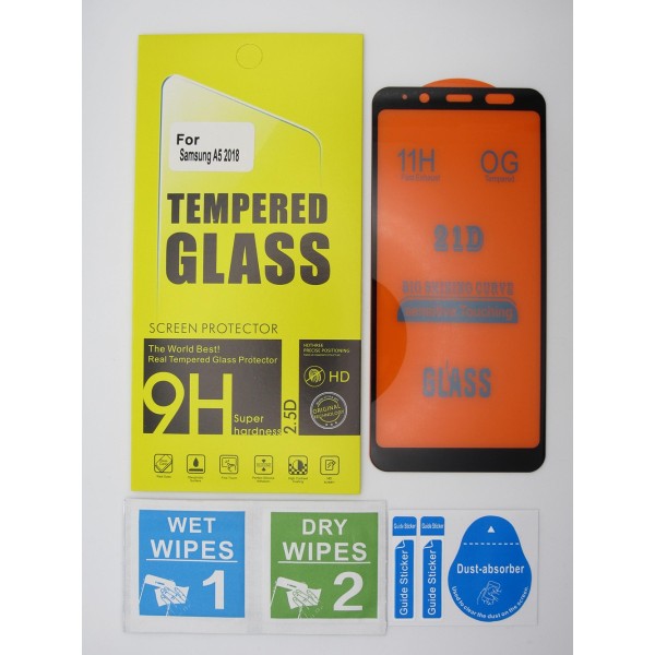 Cristal templado 3D 5D Samsung A5 2018 protector pantalla 21D
