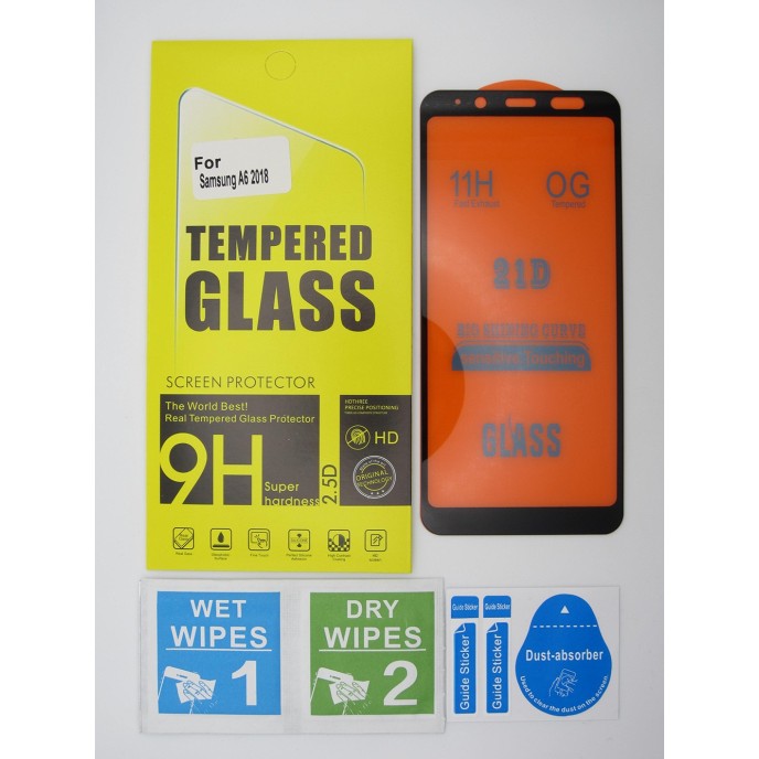 Cristal templado 3D 5D Samsung A6 2018 protector pantalla 21D