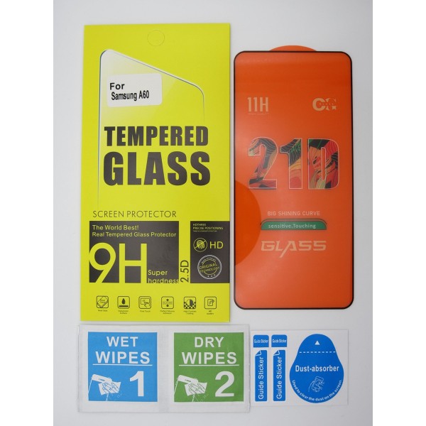 Cristal templado 3D 5D Samsung Galaxy A60 protector pantalla 21D