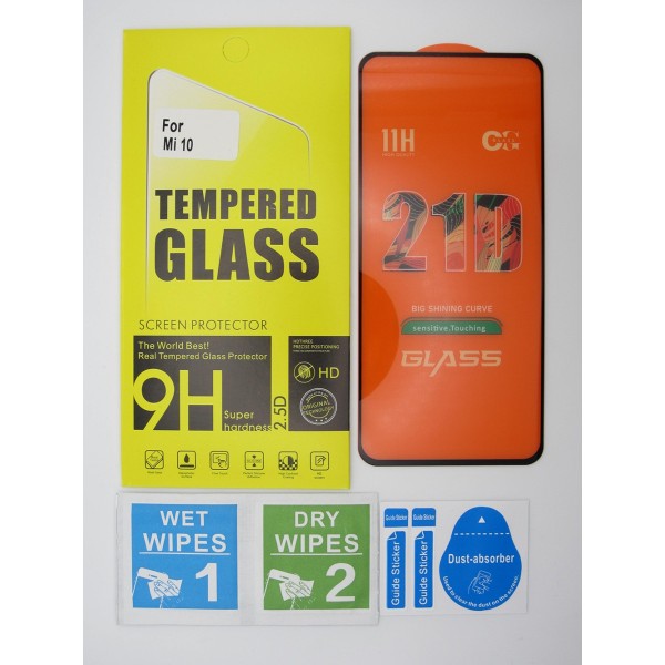 Cristal templado 3D 5D Xiaomi Mi 10 protector pantalla 21D