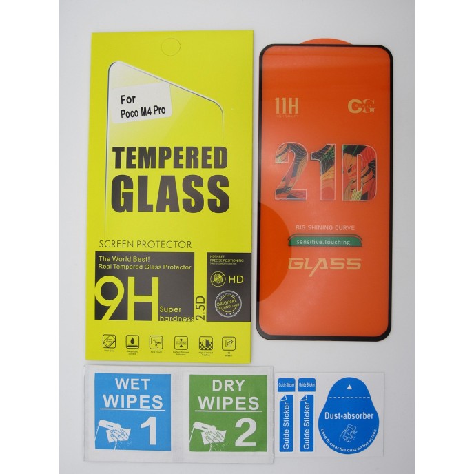Cristal templado 3D 5D Xiaomi POCO M4 Pro protector pantalla 21D