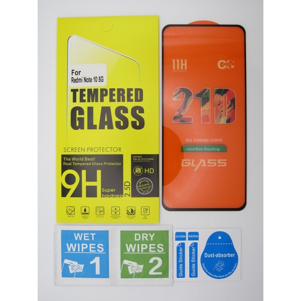 Cristal templado 3D 5D Xiaomi Redmi Note 10 5G protector pantalla 21D