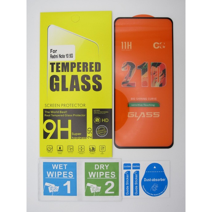 Cristal templado 3D 5D Xiaomi Redmi Note 10 5G protector pantalla 21D