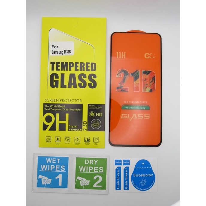 Cristal templado 3D 5D Samsung Galaxy M31S protector pantalla 21D