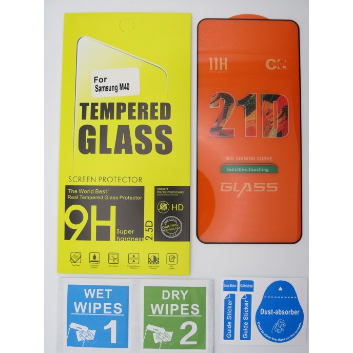 Cristal templado 3D 5D Samsung Galaxy M40 protector pantalla 21D