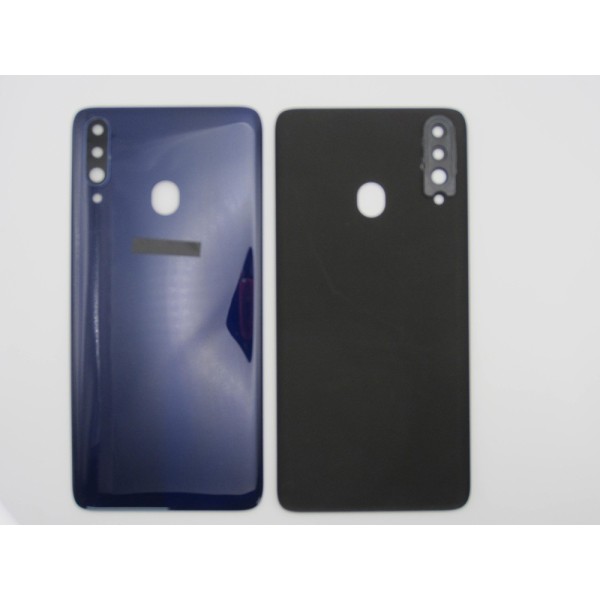 Tapa trasera Samsung A20S A207 AZUL CON LENTE cubre bateria back cover