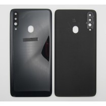 Tapa trasera Samsung A20S A207 NEGRA CON LENTE cubre bateria back cover
