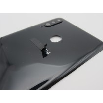 Tapa trasera Samsung A20S A207 NEGRA CON LENTE cubre bateria back cover