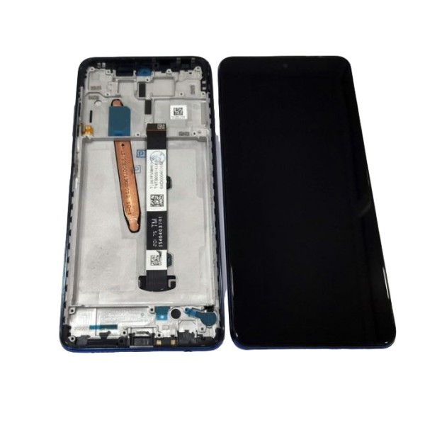Pantalla Xiaomi Poco X3 NFC CON MARCO AZUL  (LCD/display + digitalizador/táctil)