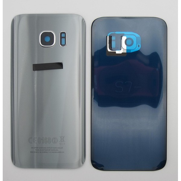 Tapa trasera Samsung S7 G930 PLATEADA CON LENTE back cover 