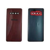 Tapa trasera Samsung S10 G973F ROJA CON LENTE back cover tapa cubre batería