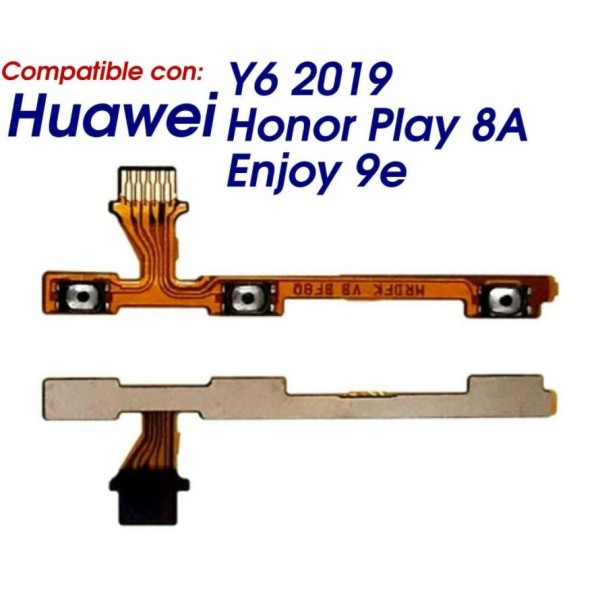 Power flex Huawei  Y6 2019, Honor Play 8A, Honor 8A, Enjoy 9E Boton encendido y volumen FLEX CABLE